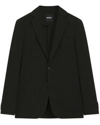BOSS - Veste En Crépon De Coton À Coupe Slim - Lyst