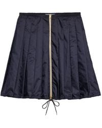 Prada - Re-Nylon Minirock mit Falten - Lyst