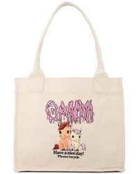Ganni - Tote Bag With Print - Lyst