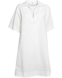 SOLOTRE - Short-Sleeve Shirt Dress - Lyst