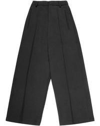 MM6 by Maison Margiela - Pressed-Crease Wide-Leg Trousers - Lyst