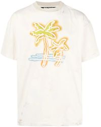 Palm Angels - Logo-print Cotton T-shirt - Lyst