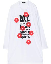 Comme des Garçons - Slogan-print Long-sleeve T-shirt - Lyst