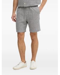Mos Mosh - Mmgfloyd Basso Geometric-Pattern Elasticated-Waist Shorts - Lyst