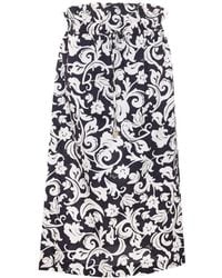 Liu Jo - Elasticated Printed Midi Skirt - Lyst