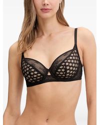 Chantelle - Lace-Panelled Geometric-Patterned Bra - Lyst