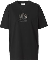Burberry - T-shirt Met Borduurwerk - Lyst