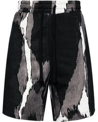 HUGO - Katoenen Trainingsbroek Met Abstracte Print - Lyst