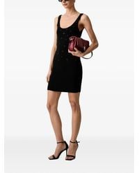 ARMANI EXCHANGE - Robe Nervurée Ornée De Perles À Design Asymétrique - Lyst