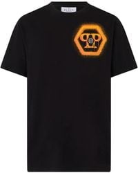 Philipp Plein - Round Neck T-Shirt Spray Hexagon - Lyst