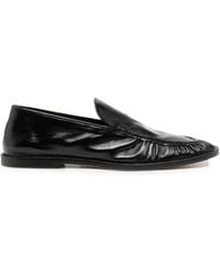 Alysi - Gathered Leather Loafers - Lyst