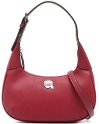 Karl Lagerfeld - Schultertasche Mit Logo-Patch - Lyst