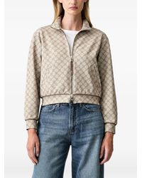Joop! - Sweatshirt Mit Kornblumenprint Und Reißverschluss - Lyst