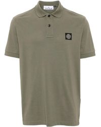 Stone Island - Compass-Motif Polo Shirt - Lyst