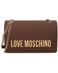 Love Moschino - Logo-Plaque Chain-Strap Cross Body Bag - Lyst