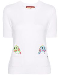 Moschino - Logo-Tag Short-Sleeve Top - Lyst