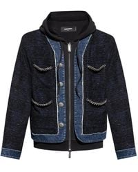 DSquared² - Chain-Trimmed Tweed Jacket - Lyst