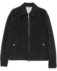 Eleventy - Ribbed-Knit Panelled Wool Jacket - Lyst