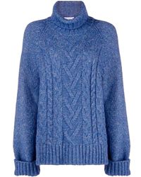 Ganni - Oversized Cable-knit Jumper - Lyst