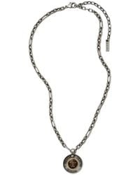 Versace - Logo Tag Necklace - Lyst