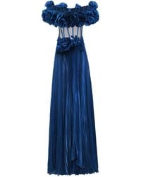 Gemy Maalouf - Off-The-Shoulders Pleated Maxi Dress - Lyst
