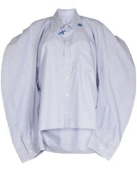 Maison Mihara Yasuhiro - Striped Wide-sleeves Cotton Shirt - Lyst