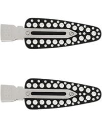 Balenciaga - Salon Bb Crystal-Embellished Hair Clips - Lyst