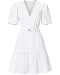 Twinset - Vestido A Capas Con Cinturón - Lyst