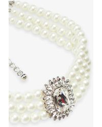 Kenneth Jay Lane - Crystal-Embellished Pearl Necklace - Lyst