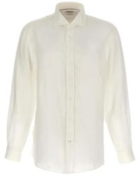 Brunello Cucinelli - Button-Down Linnen Overhemd - Lyst