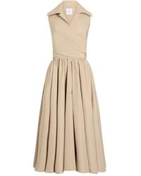 Patou - Draped Midi Dress - Lyst