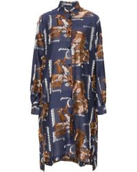 Henrik Vibskov - Tape Bird-Pattern Midi Dress - Lyst