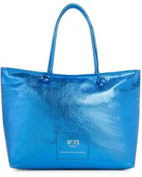 V73 - Eli Pop Metallic Leather Tote Bag - Lyst