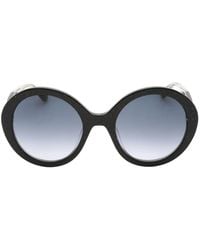Kate Spade - Glitter-Effect Round-Frame Sunglasses - Lyst