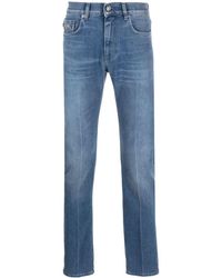 Versace - Jeans Slim Con Applicazione - Lyst