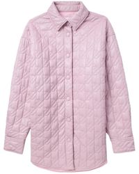 MSGM - Classic-Collar Diamond-Quilting Jacket - Lyst
