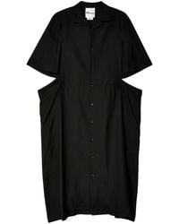 Noir Kei Ninomiya - Robe-chemise à découpes - Lyst