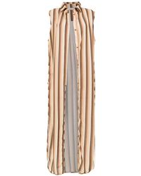 Amir Slama Gestreifter Badeanzug - Braun