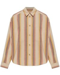 Isabel Marant - Mahvane Vertical-Stripe Long-Sleeve Shirt - Lyst