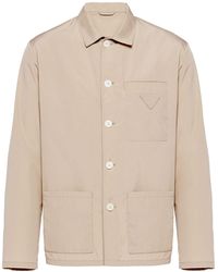 Prada - Single-breasted Cotton Shirt Jacket - Lyst