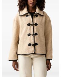 Twinset - Faux-Fur Caban Coat With Frog Fasteners - Lyst