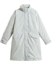 Woolrich - Cloud Jas Met Opstaande Kraag En Ceintuur - Lyst