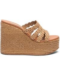 Casadei - Cuña Avenue Woven Wedge Mules - Lyst