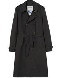 Burberry - Long Geometric Nylon Blend Foxfield Trench Coat - Lyst