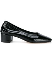 Maryam Nassir Zadeh Patent Leather Roberta Block Heel Court Shoes - Black