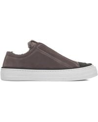 Brunello Cucinelli - Shearling-Trim Sneakers - Lyst