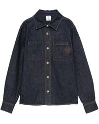 CASABLANCA - Camisa vaquera con logo bordado - Lyst