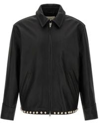 Second/Layer - Rider Stud-Embellished Leather Jacket - Lyst