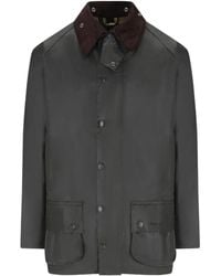 Barbour - Beaufort Corduroy-Collar Waxed-Cotton Jacket - Lyst