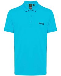 BOSS - Polo A Maniche Corte Con Applicazione - Lyst